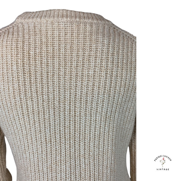 Athleta Womens Sierra Pullover Sweater Beige Wool Blend Ribbed Crew Neck XS - Picture 8 of 11